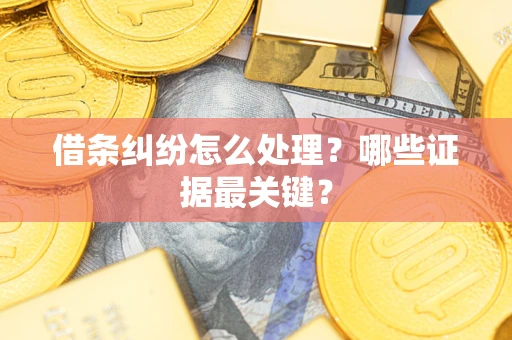 武汉借条纠纷怎么处理？哪些证据最关键？