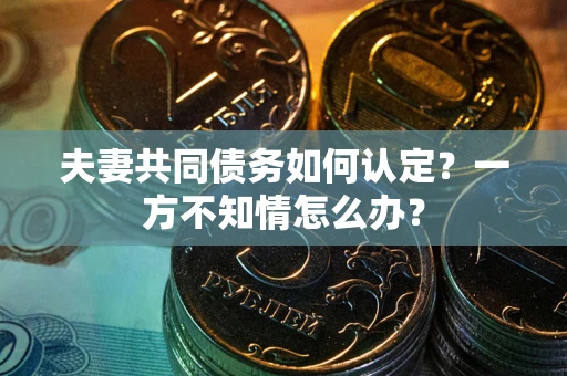武汉夫妻共同债务如何认定？一方不知情怎么办？