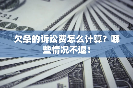 武汉欠条的诉讼费怎么计算？哪些情况不退！