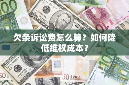 武汉欠条诉讼费怎么算？如何降低维权成本？
