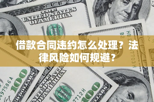 武汉借款合同违约怎么处理？法律风险如何规避？