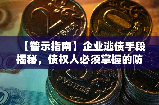 武汉【警示指南】企业逃债手段揭秘，债权人必须掌握的防坑宝典