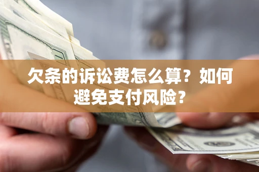 武汉欠条的诉讼费怎么算？如何避免支付风险？