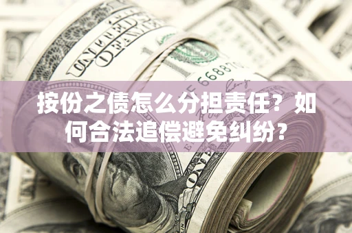 武汉按份之债怎么分担责任？如何合法追偿避免纠纷？