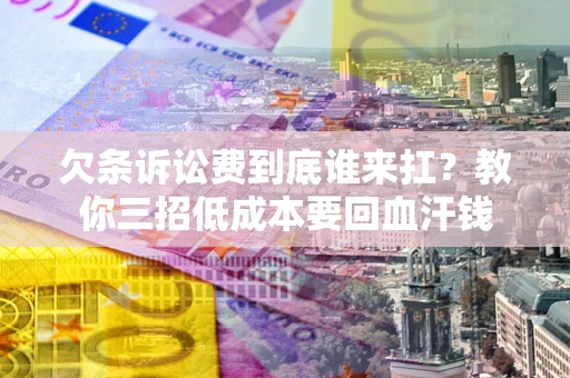 武汉欠条诉讼费到底谁来扛？教你三招低成本要回血汗钱